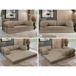 Sofa Orsetto - ciemnobeżowy, struktura