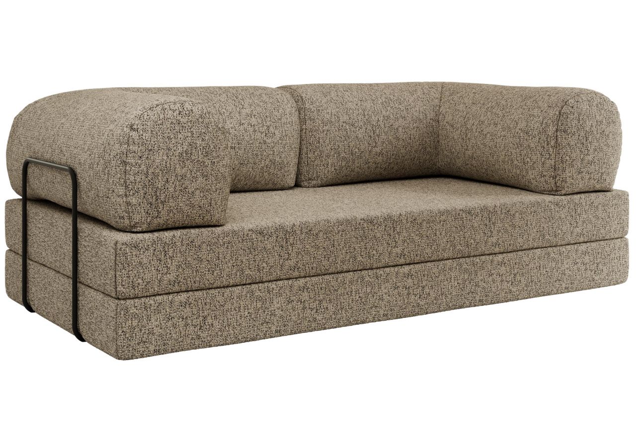 Sofa Orsetto - ciemnobeżowy, struktura