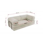 Sofa Orsetto - kremowy, szenil grubo tkany