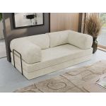 Sofa Orsetto - kremowy, szenil grubo tkany