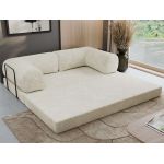 Sofa Orsetto - kremowy, szenil grubo tkany