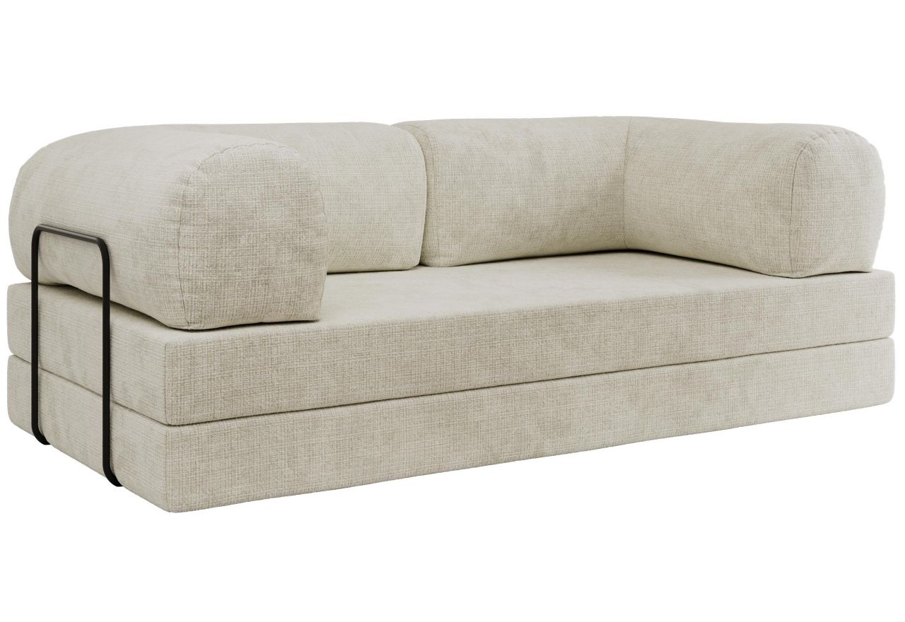 Sofa Orsetto - kremowy, szenil grubo tkany