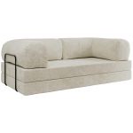 Sofa Orsetto - kremowy, szenil grubo tkany