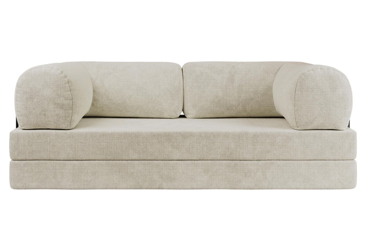 Sofa Orsetto - kremowy, szenil grubo tkany