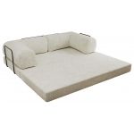 Sofa Orsetto - kremowy, szenil grubo tkany