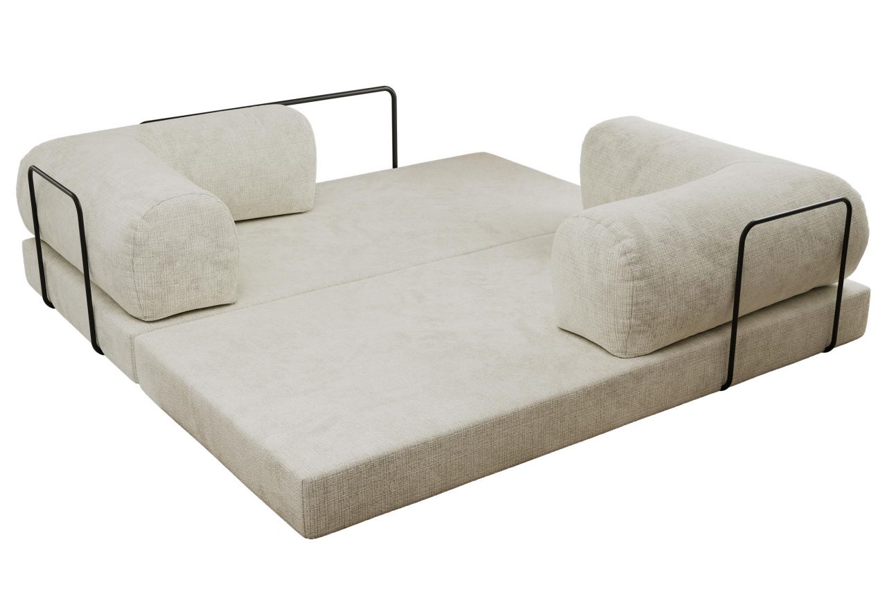 Sofa Orsetto - kremowy, szenil grubo tkany