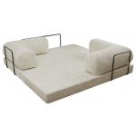 Sofa Orsetto - kremowy, szenil grubo tkany