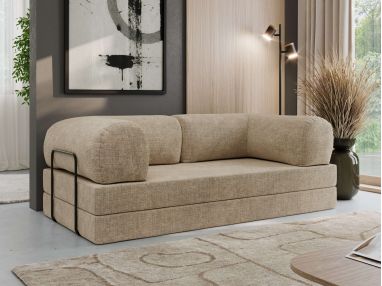 Sofa Orsetto - beżowy, szenil grubo tkany