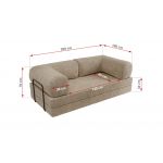 Sofa Orsetto - beżowy, szenil grubo tkany