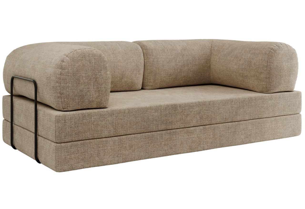 Sofa Orsetto - beżowy, szenil grubo tkany