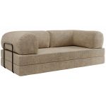 Sofa Orsetto - beżowy, szenil grubo tkany