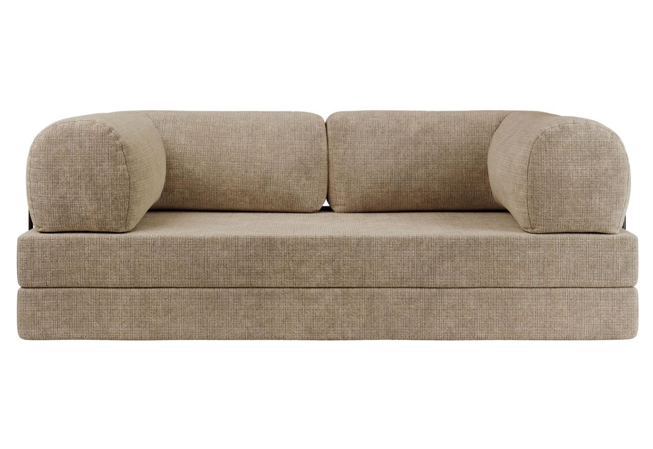 Sofa Orsetto - beżowy, szenil grubo tkany