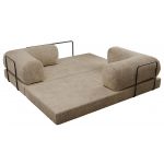 Sofa Orsetto - beżowy, szenil grubo tkany