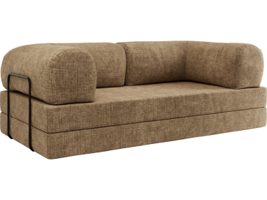 Sofa Orsetto - jasnobrązowy, szenil grubo tkany