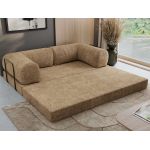 Sofa Orsetto - jasnobrązowy, szenil grubo tkany