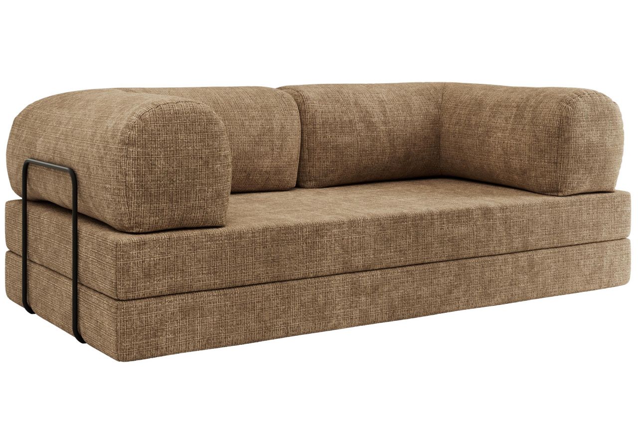 Sofa Orsetto - jasnobrązowy, szenil grubo tkany