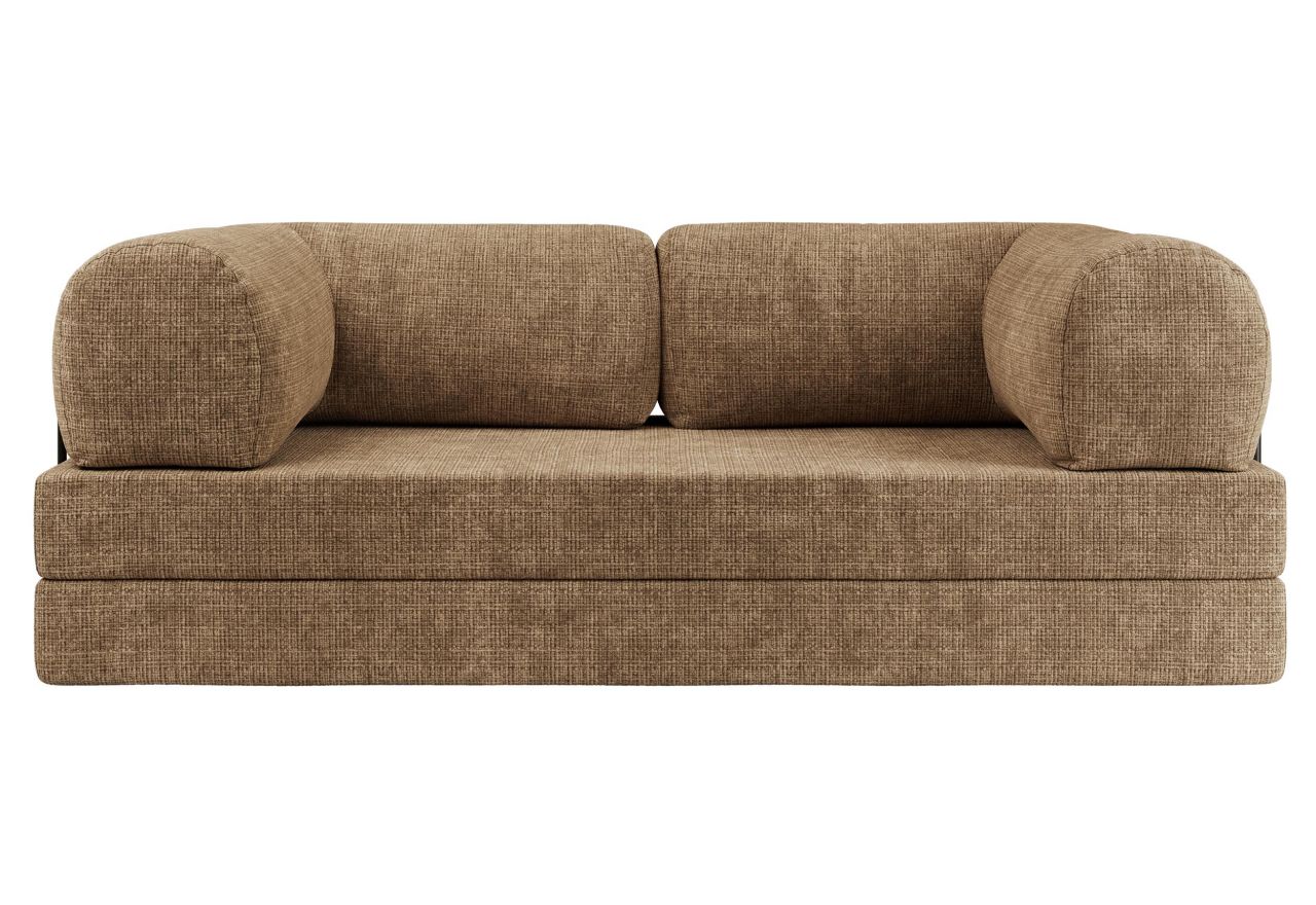 Sofa Orsetto - jasnobrązowy, szenil grubo tkany