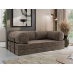 Sofa Orsetto - brązowy, szenil grubo tkany