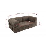 Sofa Orsetto - brązowy, szenil grubo tkany