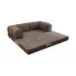 Sofa Orsetto - brązowy, szenil grubo tkany