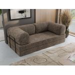 Sofa Orsetto - brązowy, szenil grubo tkany