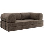 Sofa Orsetto - brązowy, szenil grubo tkany