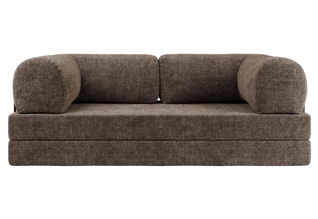 Sofa Orsetto - brązowy, szenil grubo tkany