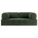 Sofa Orsetto - ciemnozielony, szenil grubo tkany