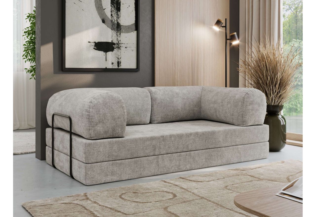 Sofa Orsetto - jasnoszary, szenil grubo tkany