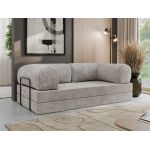 Sofa Orsetto - jasnoszary, szenil grubo tkany