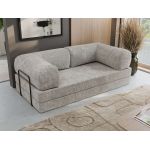 Sofa Orsetto - jasnoszary, szenil grubo tkany