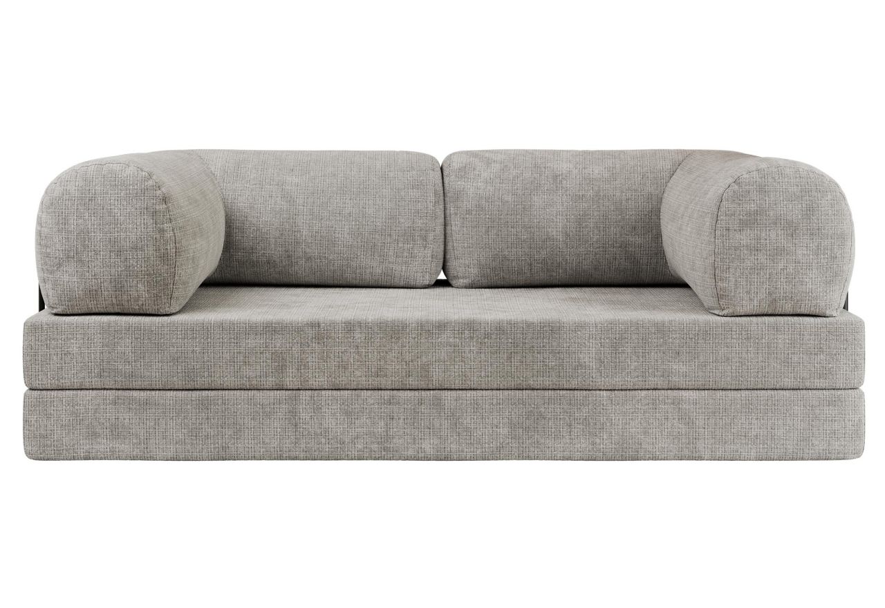 Sofa Orsetto - jasnoszary, szenil grubo tkany