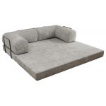 Sofa Orsetto - jasnoszary, szenil grubo tkany