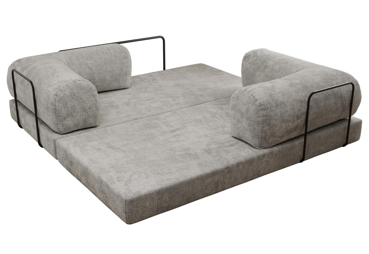 Sofa Orsetto - jasnoszary, szenil grubo tkany