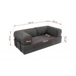 Sofa Orsetto - ciemnoszary, szenil grubo tkany