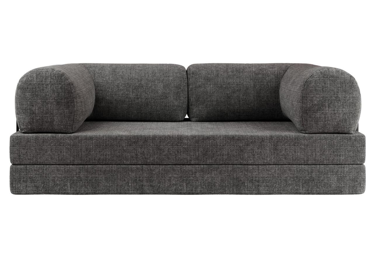Sofa Orsetto - ciemnoszary, szenil grubo tkany