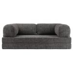 Sofa Orsetto - ciemnoszary, szenil grubo tkany