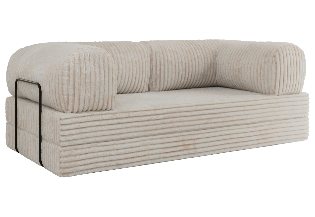 Sofa Orsetto - beżowy, sztruks