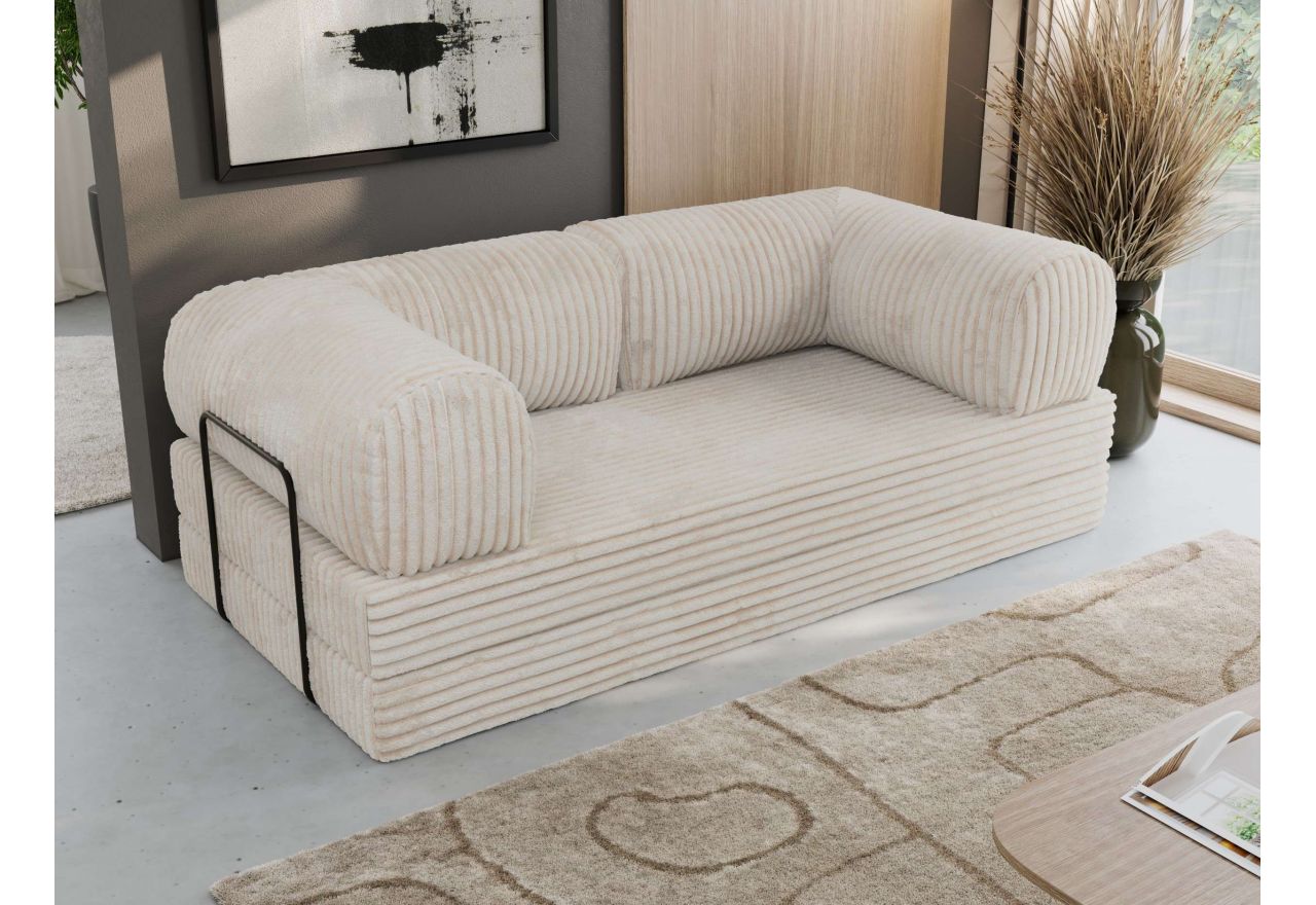 Sofa Orsetto - beżowy, sztruks