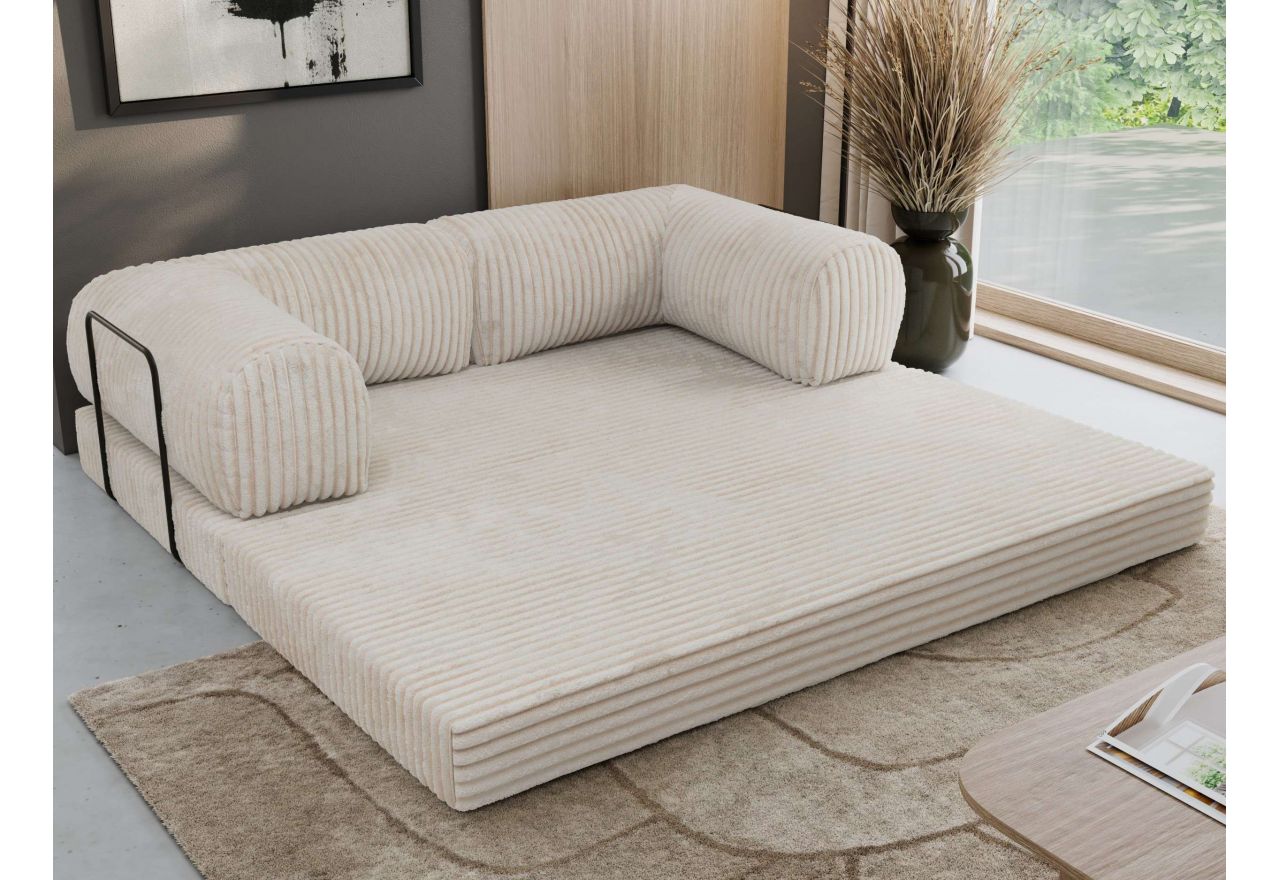 Sofa Orsetto - beżowy, sztruks