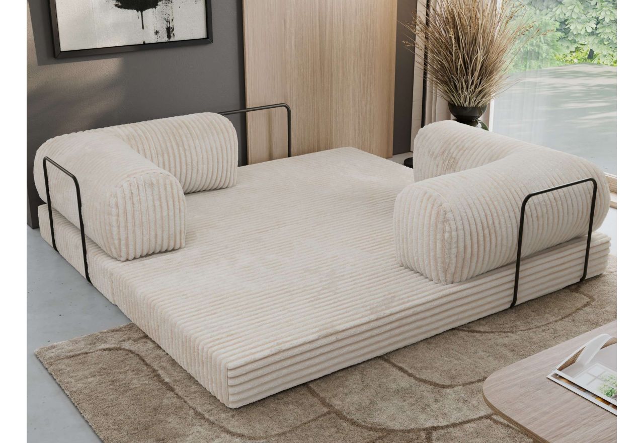 Sofa Orsetto - beżowy, sztruks