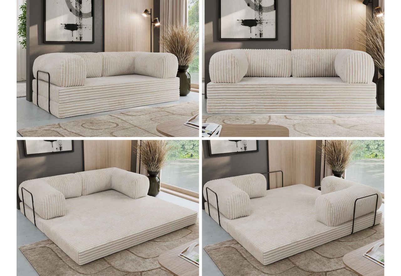 Sofa Orsetto - beżowy, sztruks