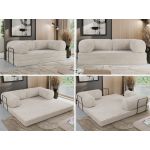 Sofa Orsetto - beżowy, sztruks