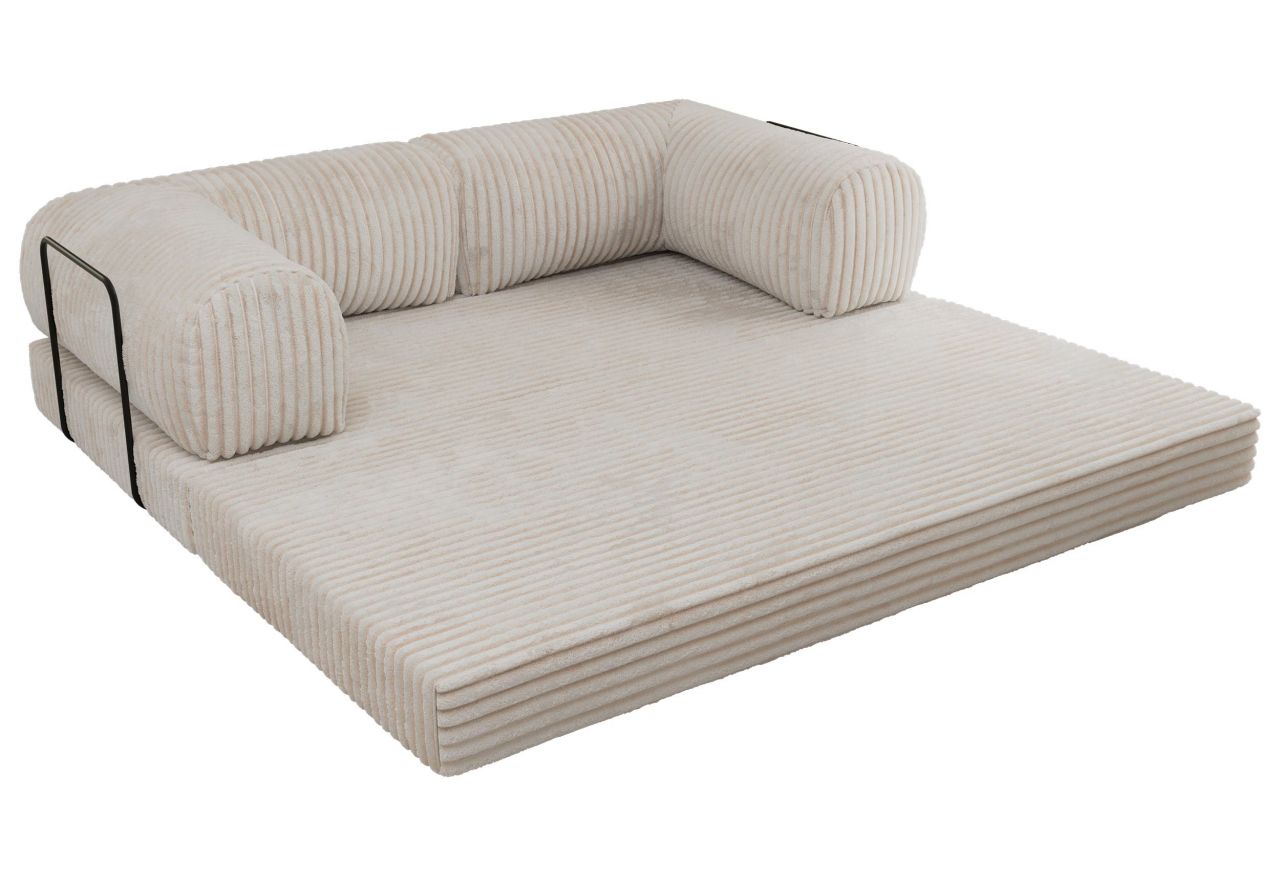 Sofa Orsetto - beżowy, sztruks