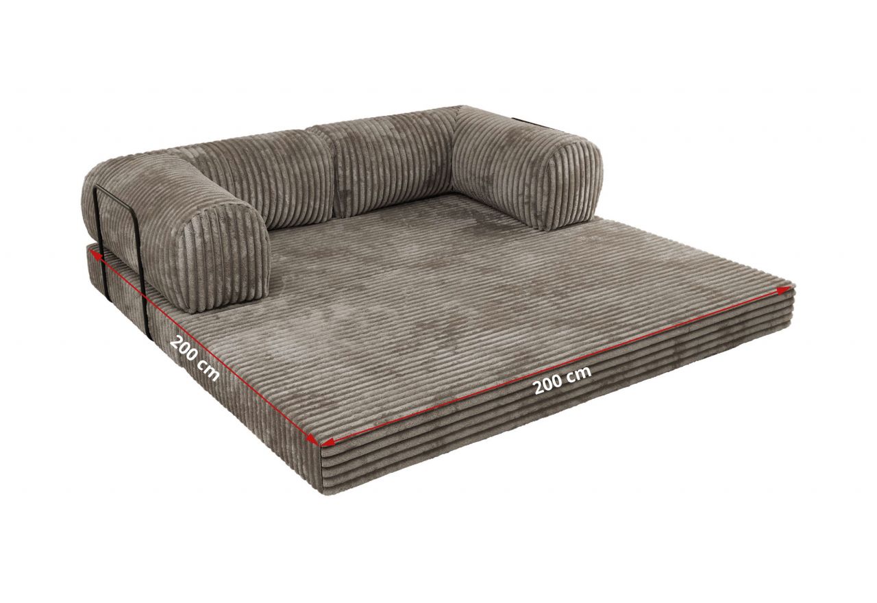 Sofa Orsetto - jasnobrązowy, sztruks