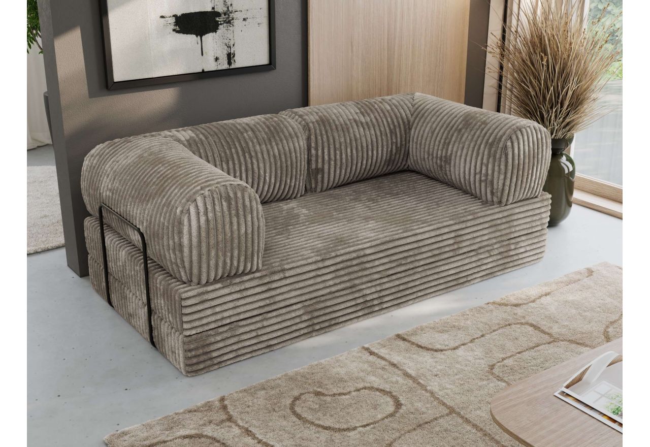 Sofa Orsetto - jasnobrązowy, sztruks