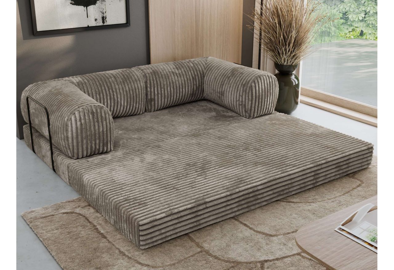 Sofa Orsetto - jasnobrązowy, sztruks