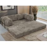 Sofa Orsetto - jasnobrązowy, sztruks