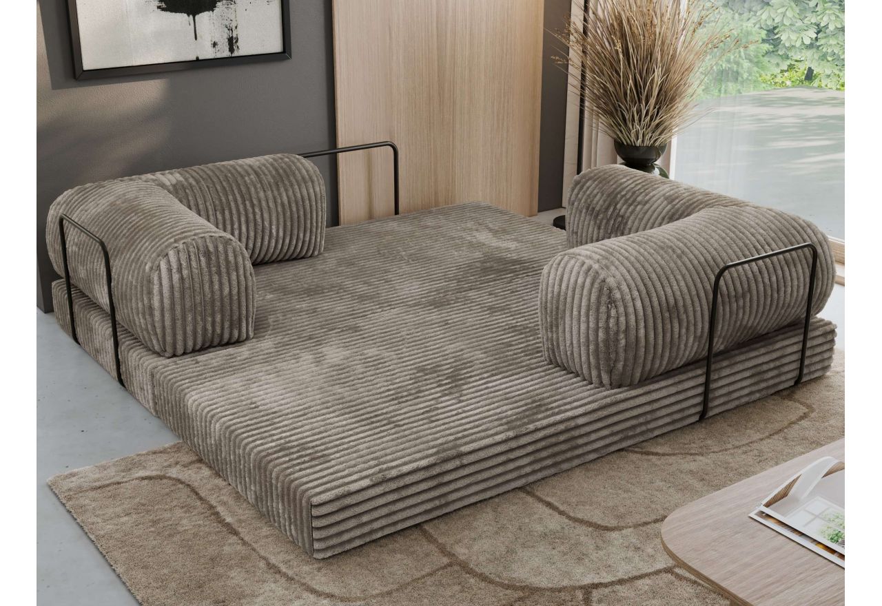 Sofa Orsetto - jasnobrązowy, sztruks