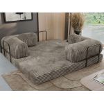 Sofa Orsetto - jasnobrązowy, sztruks